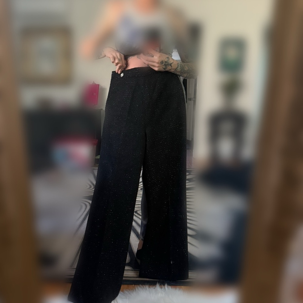 Elegant Black Tweed Pants - Picture 5 of 5